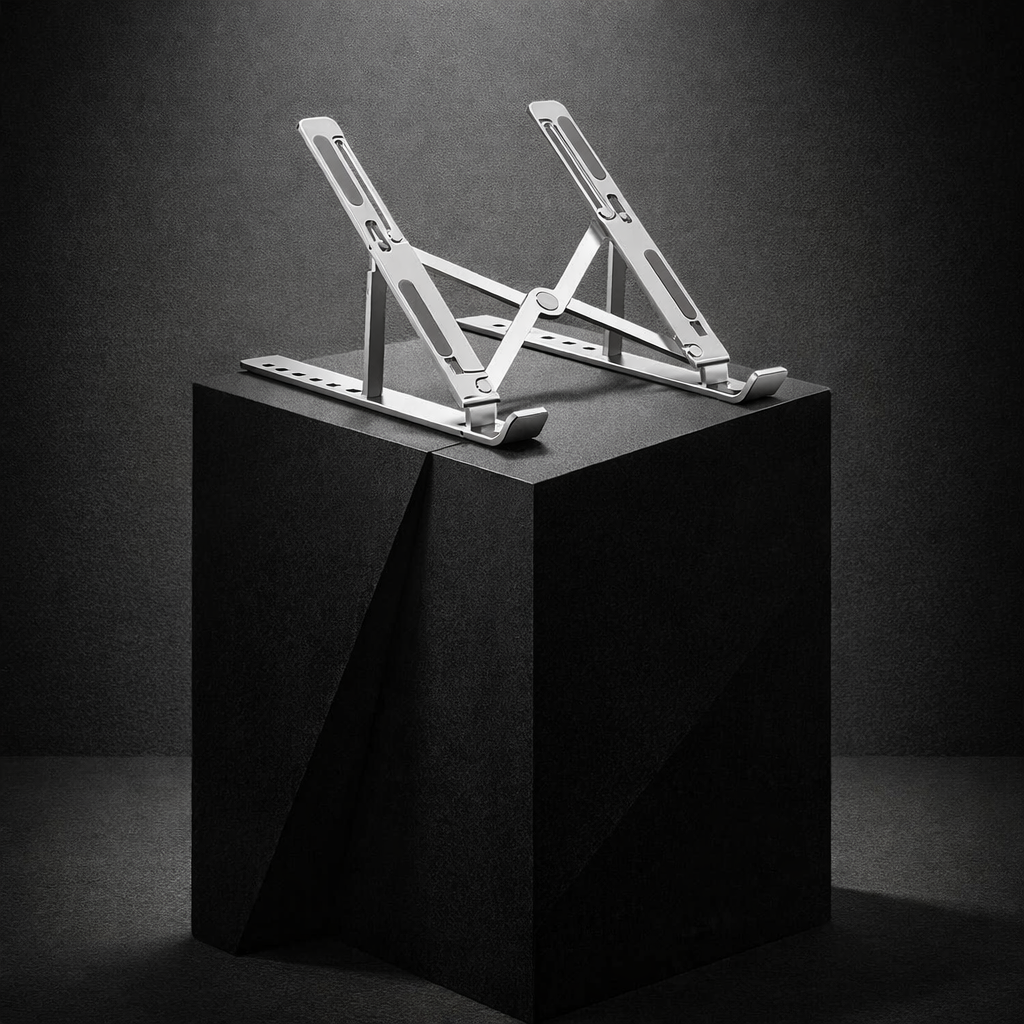 Ergonomic Aluminum Laptop Stand – Foldable & Portable